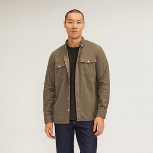 Chemises Everlane The Brushed Flannel Vert Olive Homme | RVY-75451987