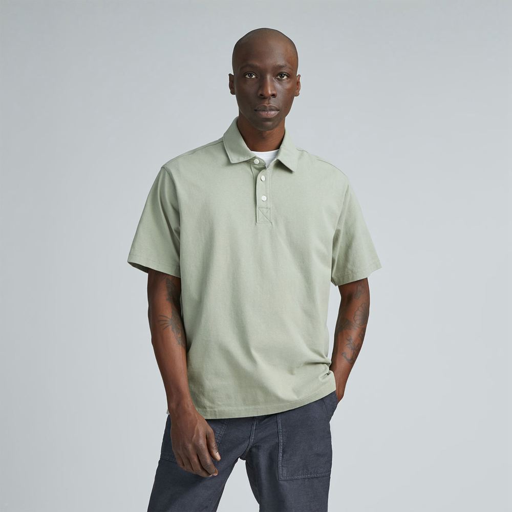 Polos Everlane The Premium Weight Relaxed Vert Olive Homme | LMF-56878205