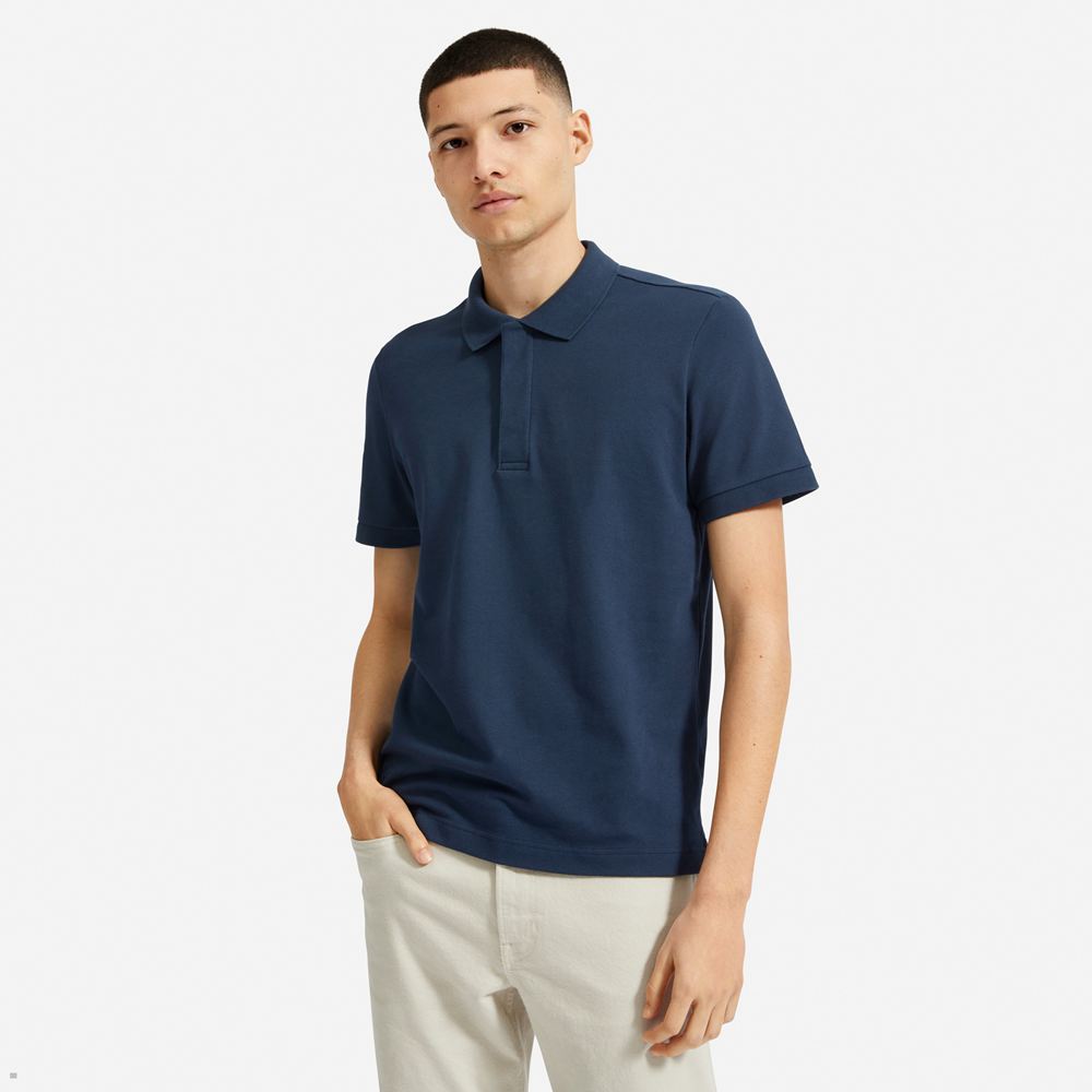 Polos Everlane The Performance Bleu Marine Homme | FLS-14045355