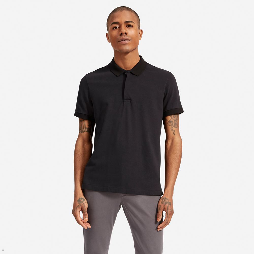 Polos Everlane The Performance Noir Homme | BGQ-76093139