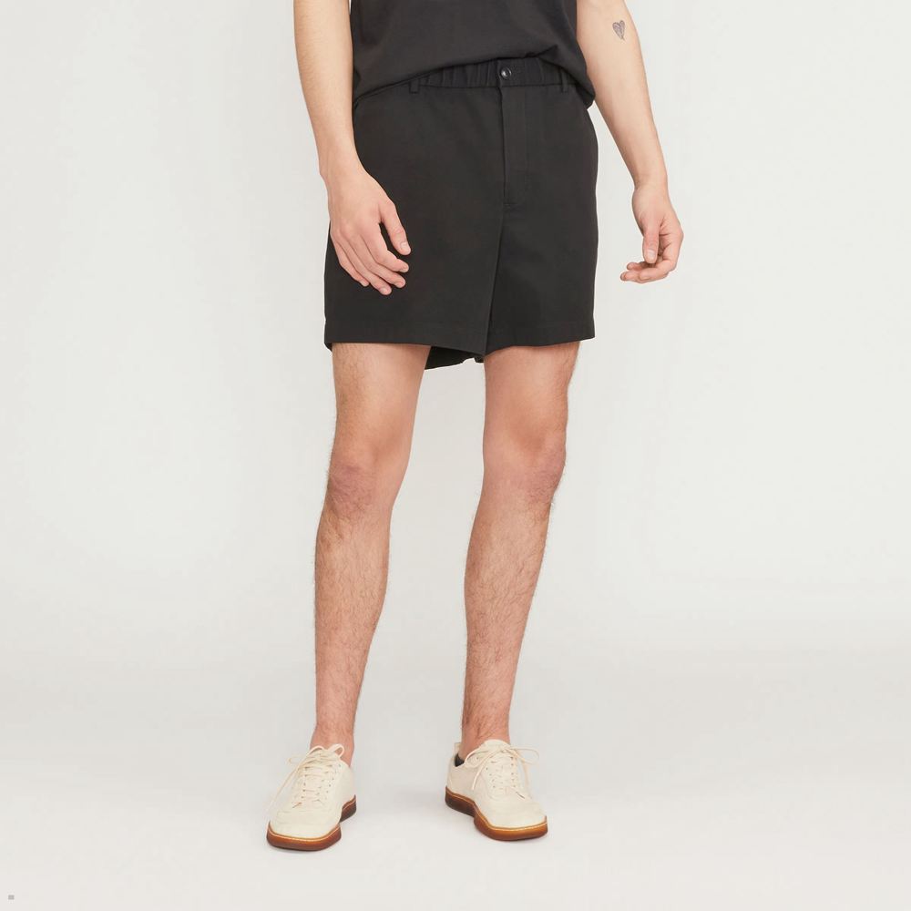 Shorts Everlane The Pull-On Performance Chino 5 Noir Homme | ATV-64171931