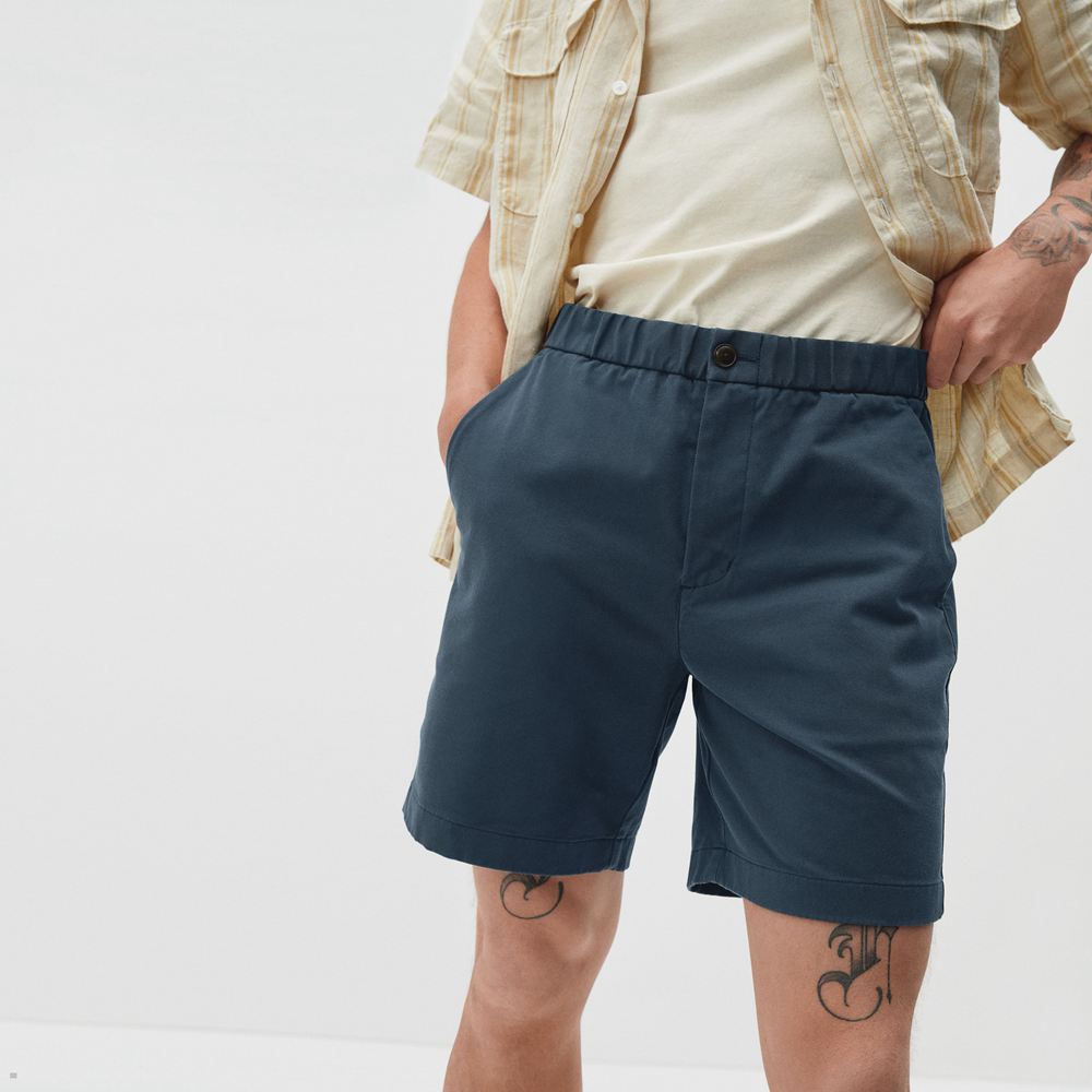 Shorts Everlane The Pull-On Performance Chino Bleu Homme | ETI-37563790