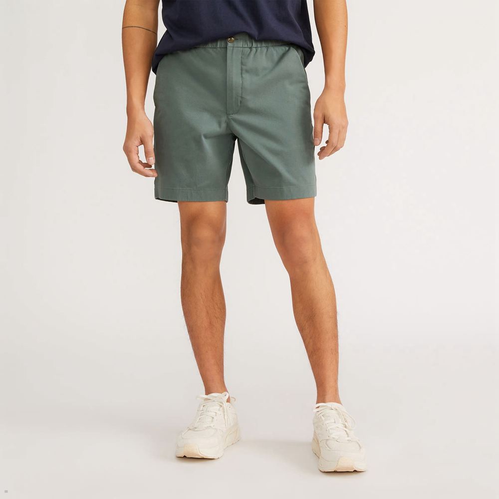 Shorts Everlane The Pull-On Performance Chino Vert Homme | GJS-65916696