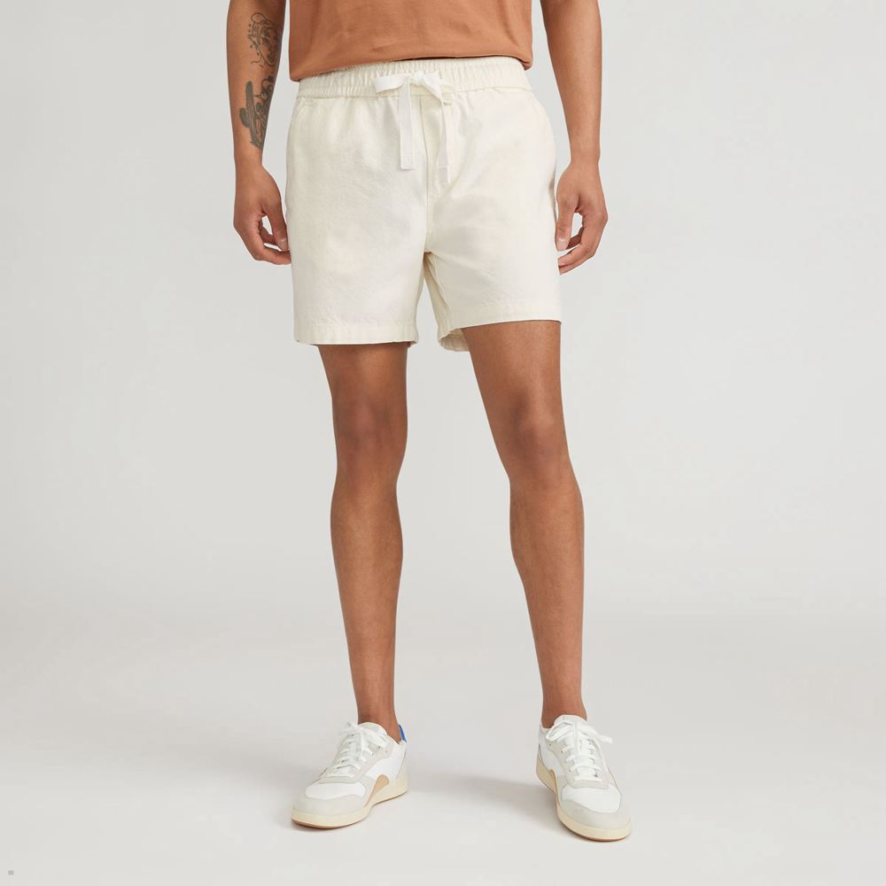 Shorts Everlane The Tela Organic Coton Blanche Homme | TFF-46383283