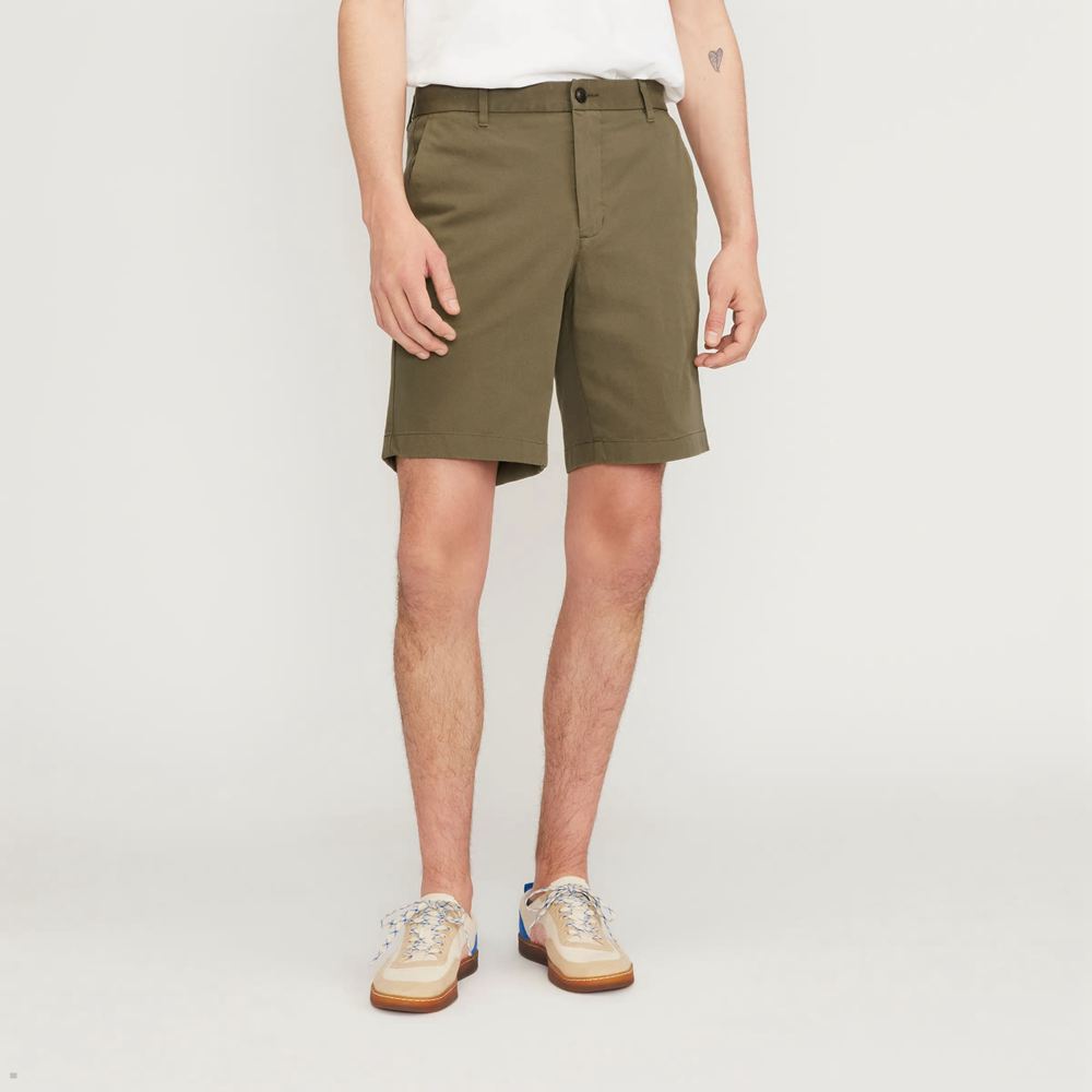 Shorts Everlane The 9 Slim Fit Performance Chino Vert Olive Homme | QMA-27675987