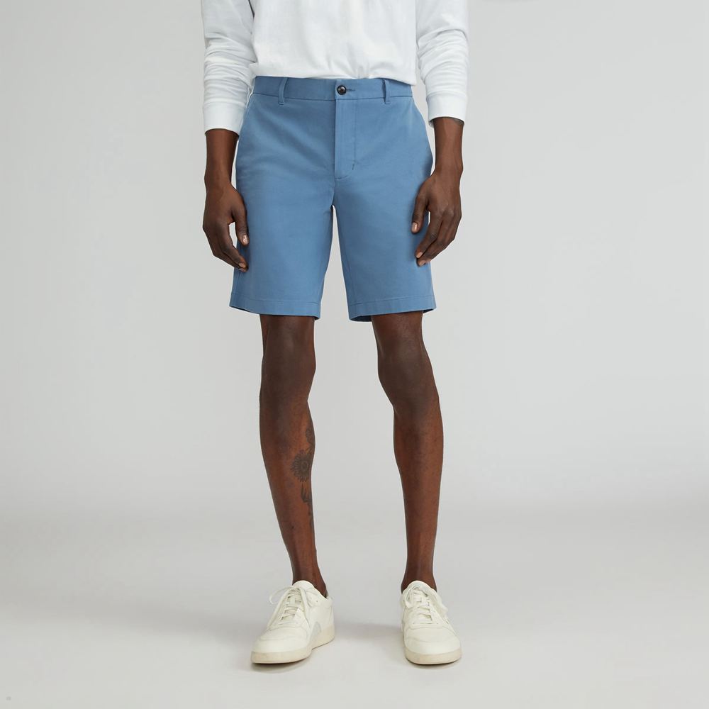 Shorts Everlane The 9 Slim Fit Performance Chino Bleu Homme | GUT-42714498