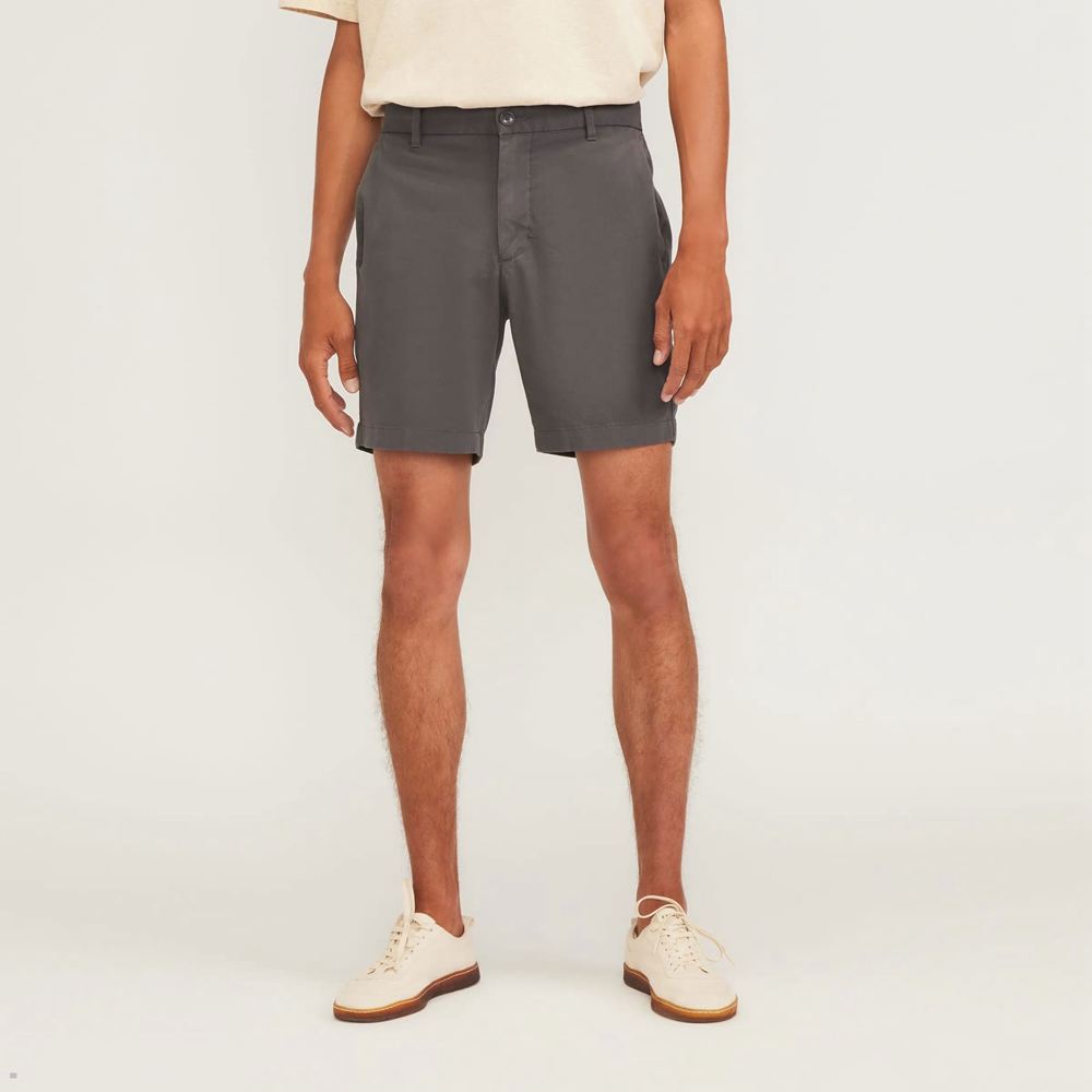 Shorts Everlane The 7 Slim Fit Performance Chino Grise Homme | ODG-61158304