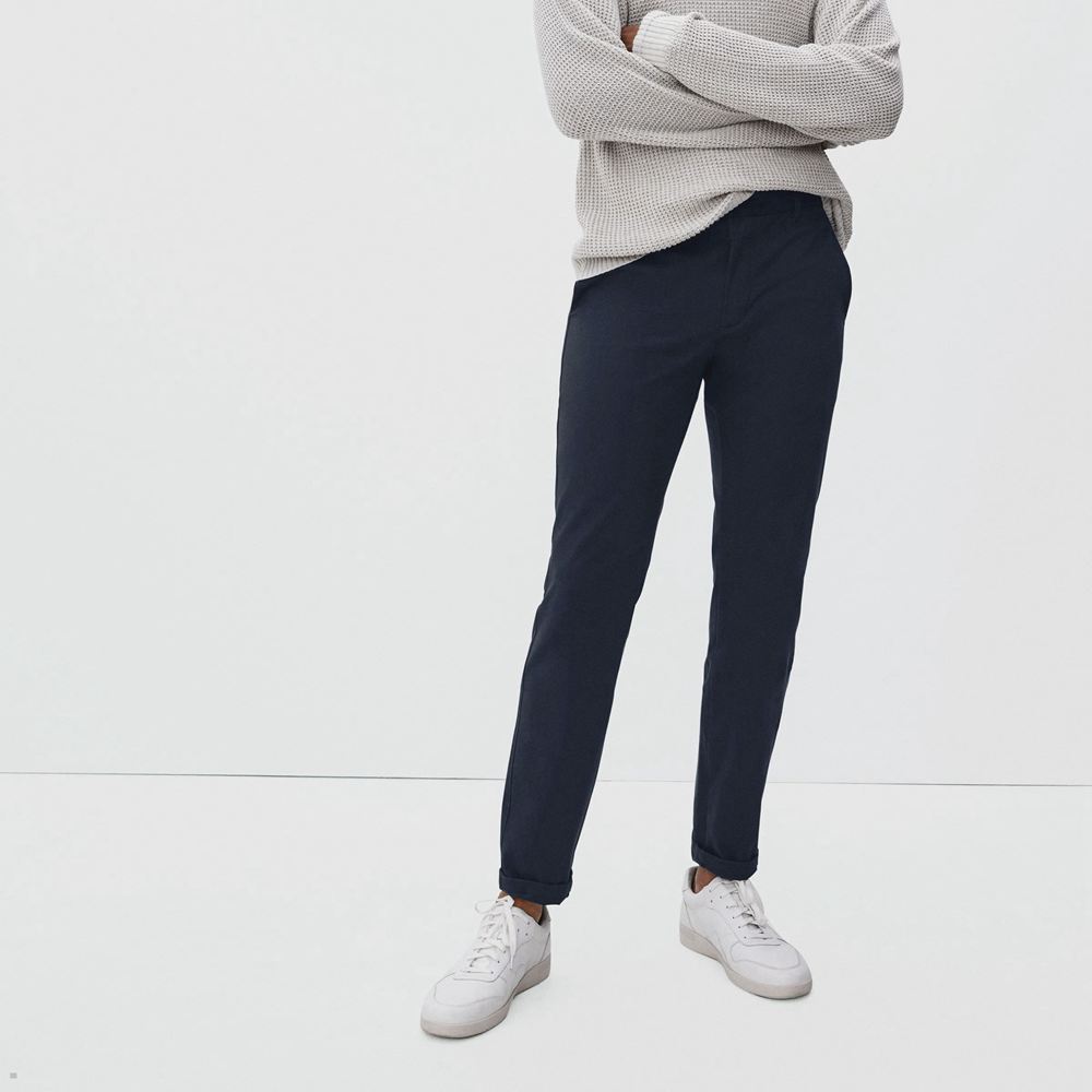 Pantalon Everlane The Performance Chino Bleu Marine Homme | SDL-48301783