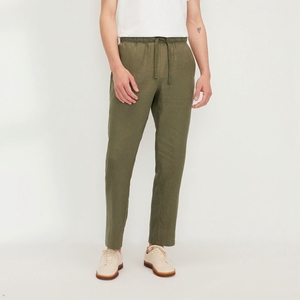 Pantalon Everlane The Linen Easy Vert Olive Homme | BYE-91420651