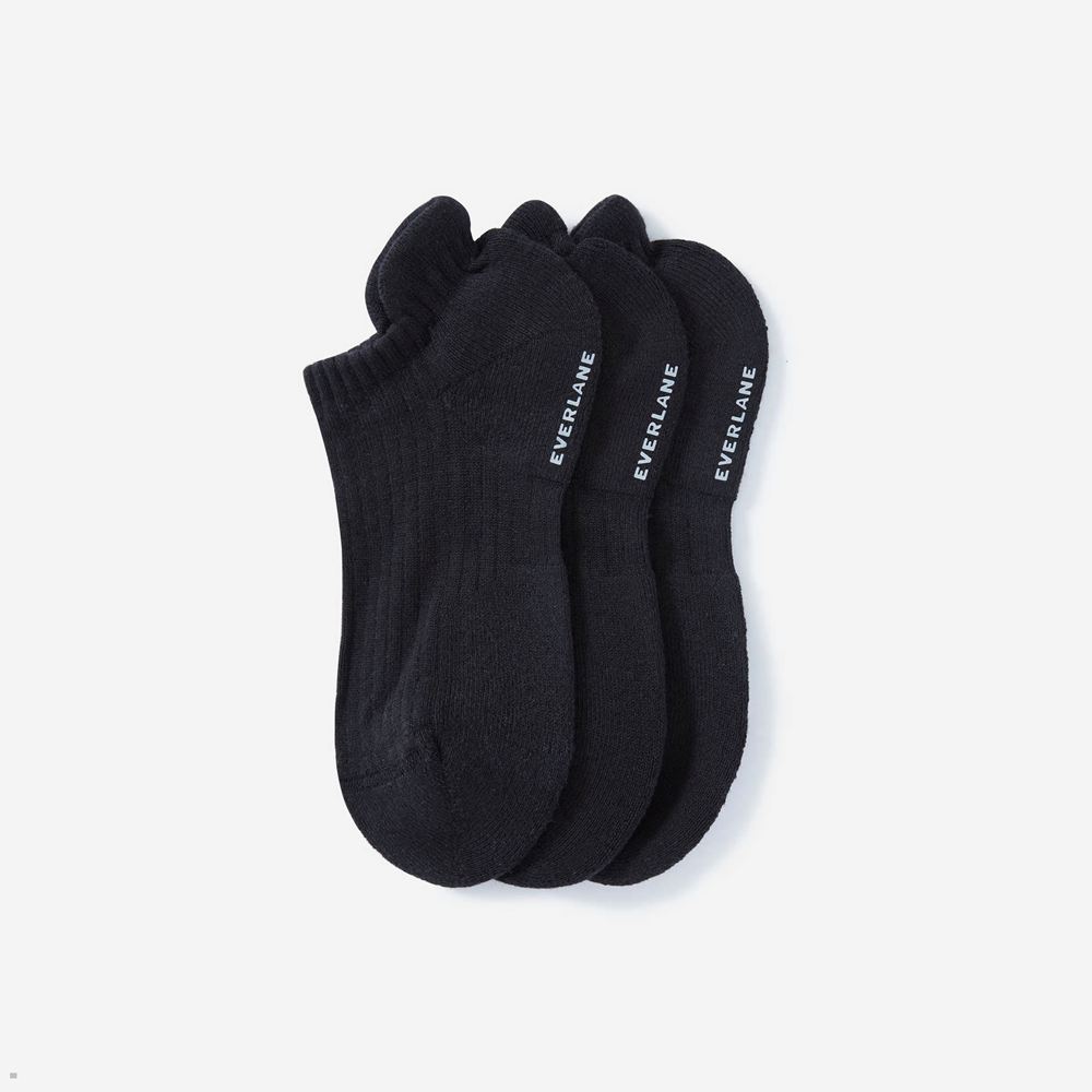 Chaussettes Everlane The Organic Coton Ankle 3-Pack Noir Homme | HRV-29809030