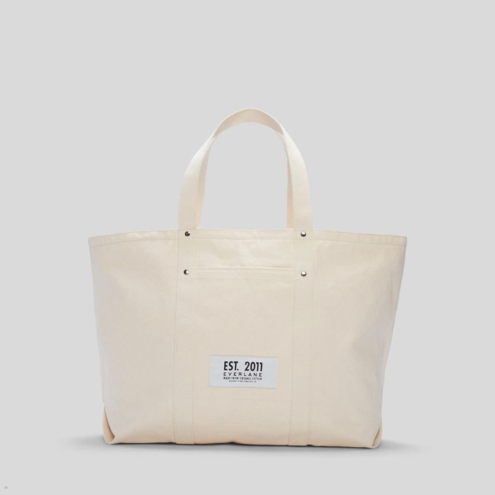 Sacs Everlane The Organic Tela Weekender Beige Homme | JNA-46142648