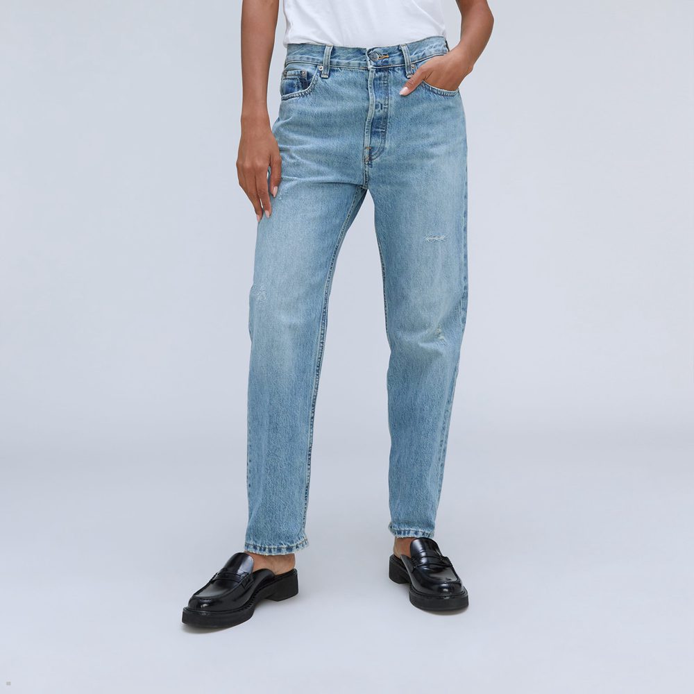 Jean Everlane The Rigid Slouch Bleu Femme | DSX-69048278