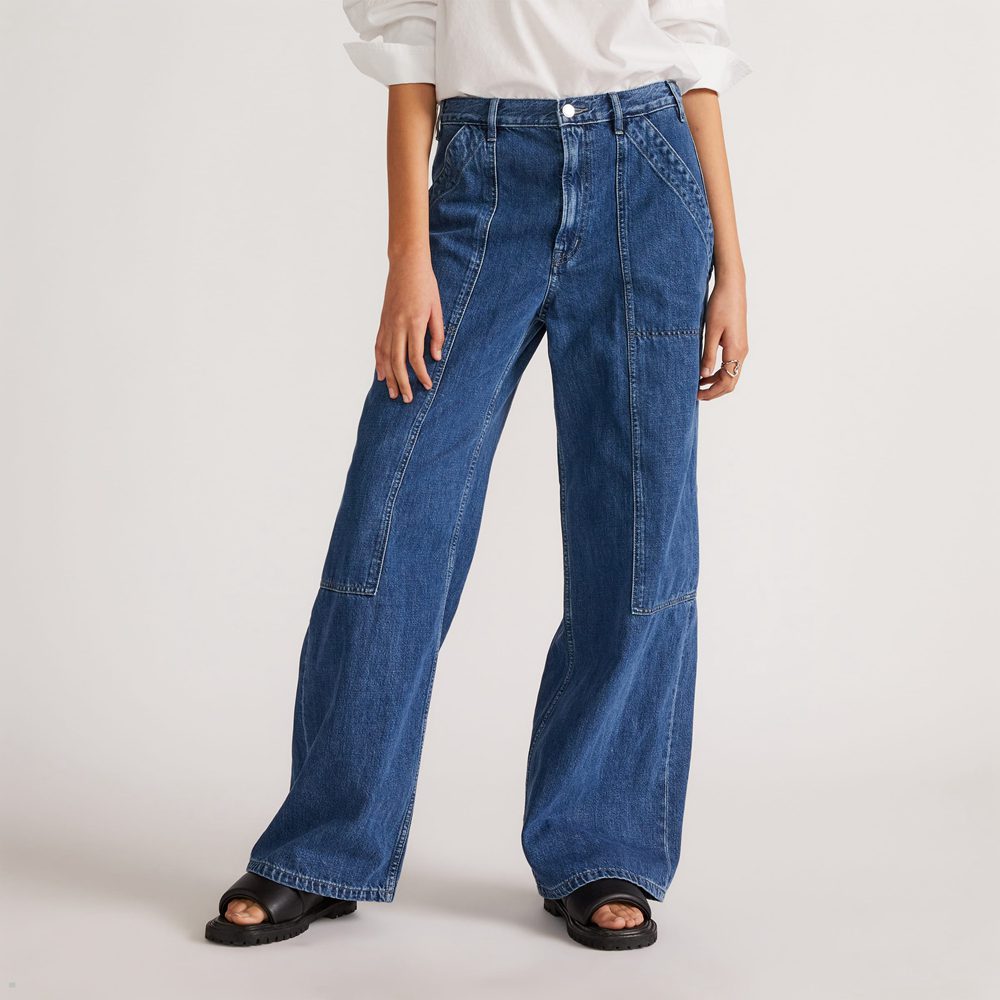 Jean Everlane The Carpenter Bleu Femme | AXK-00869949