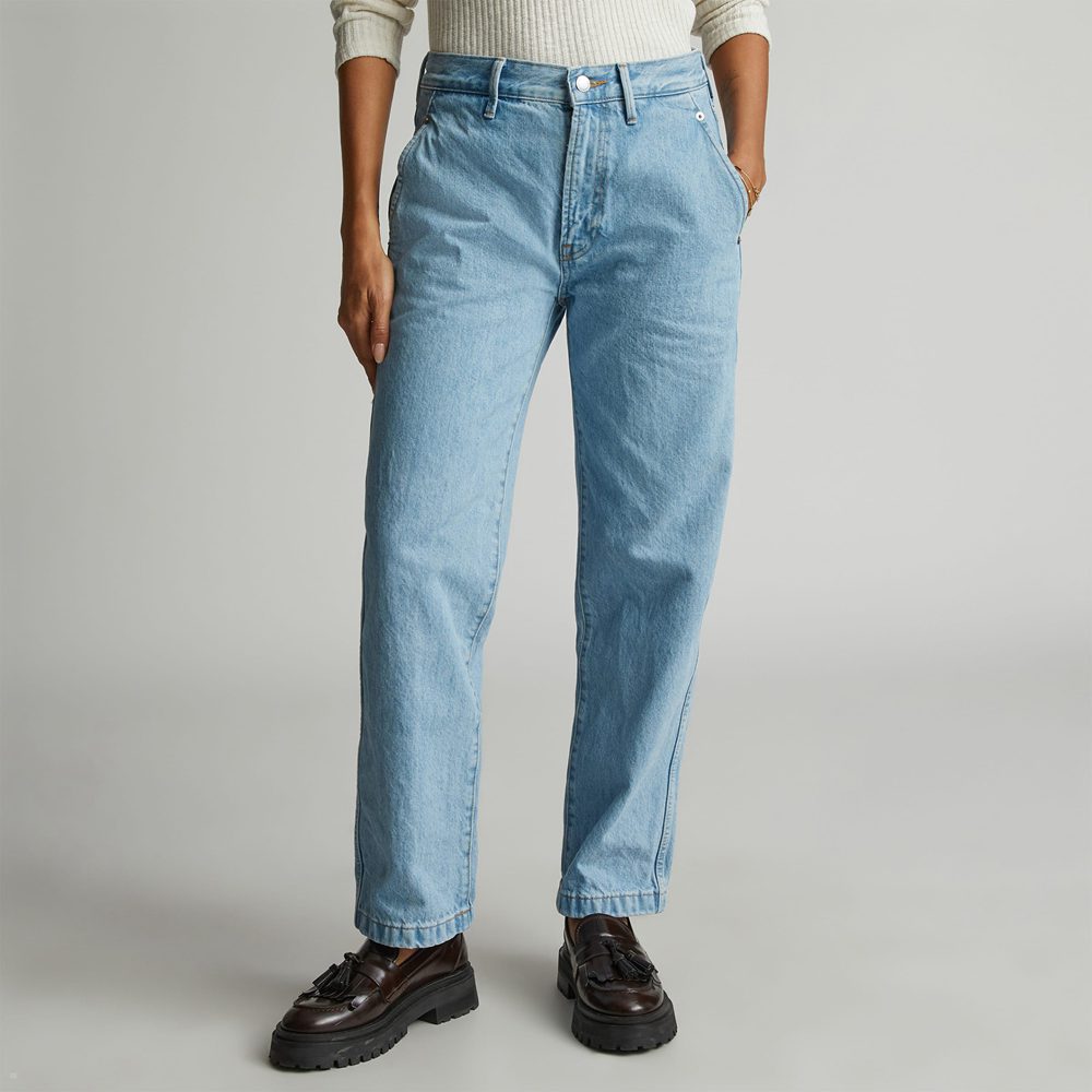 Jean Everlane The Cinch Back Utility Bleu Femme | TKE-70656976