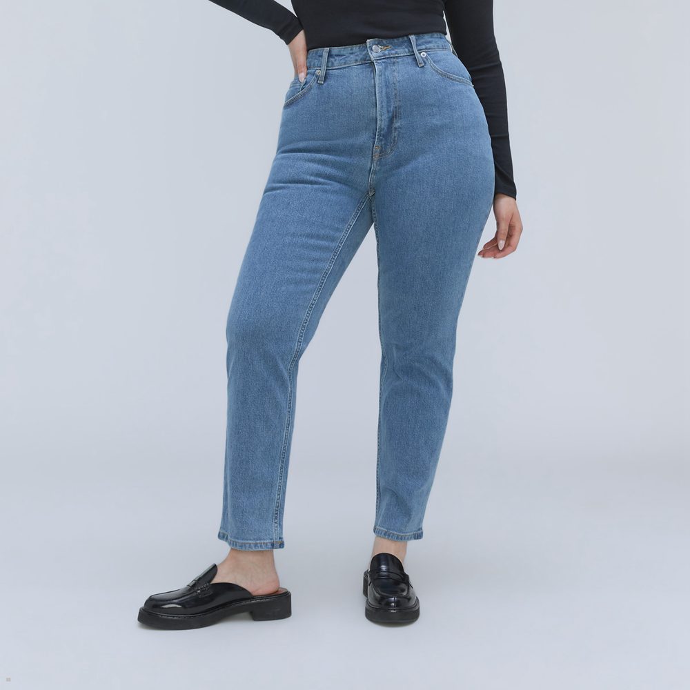 Jean Everlane The Original Curvy Cheeky Bleu Femme | UHU-39649654