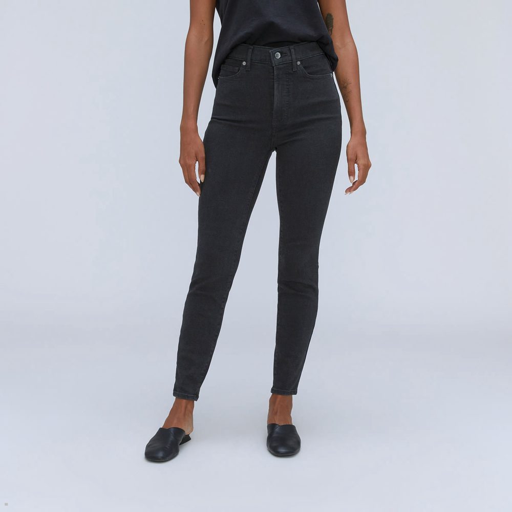 Jean Everlane The Way-High Mince Grise Femme | KAE-80496101