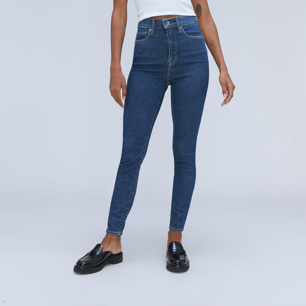 Jean Everlane The Way-High Mince Bleu Femme | LWM-26726186