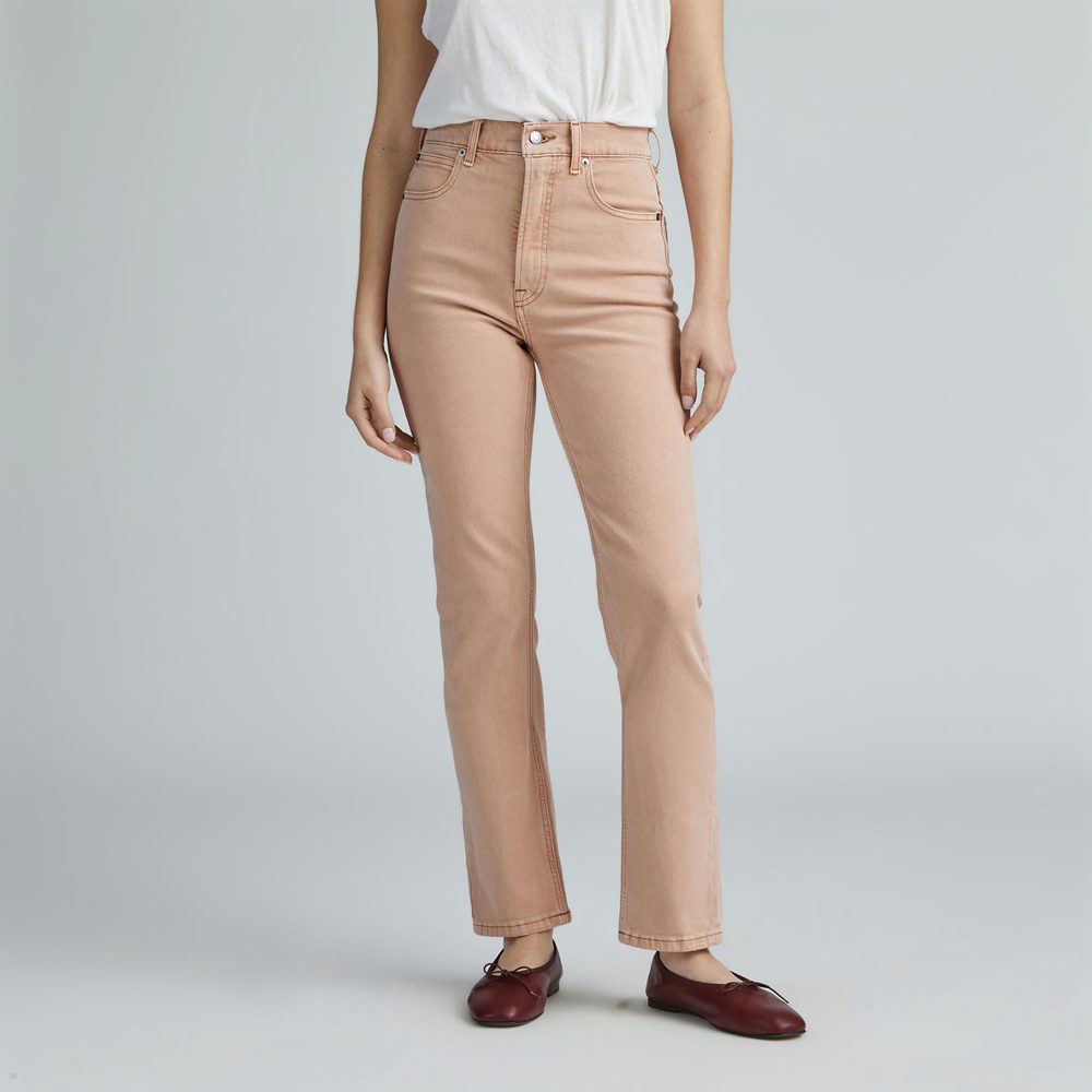 Jean Everlane The Way-High Slim Beige Femme | LLJ-48707951