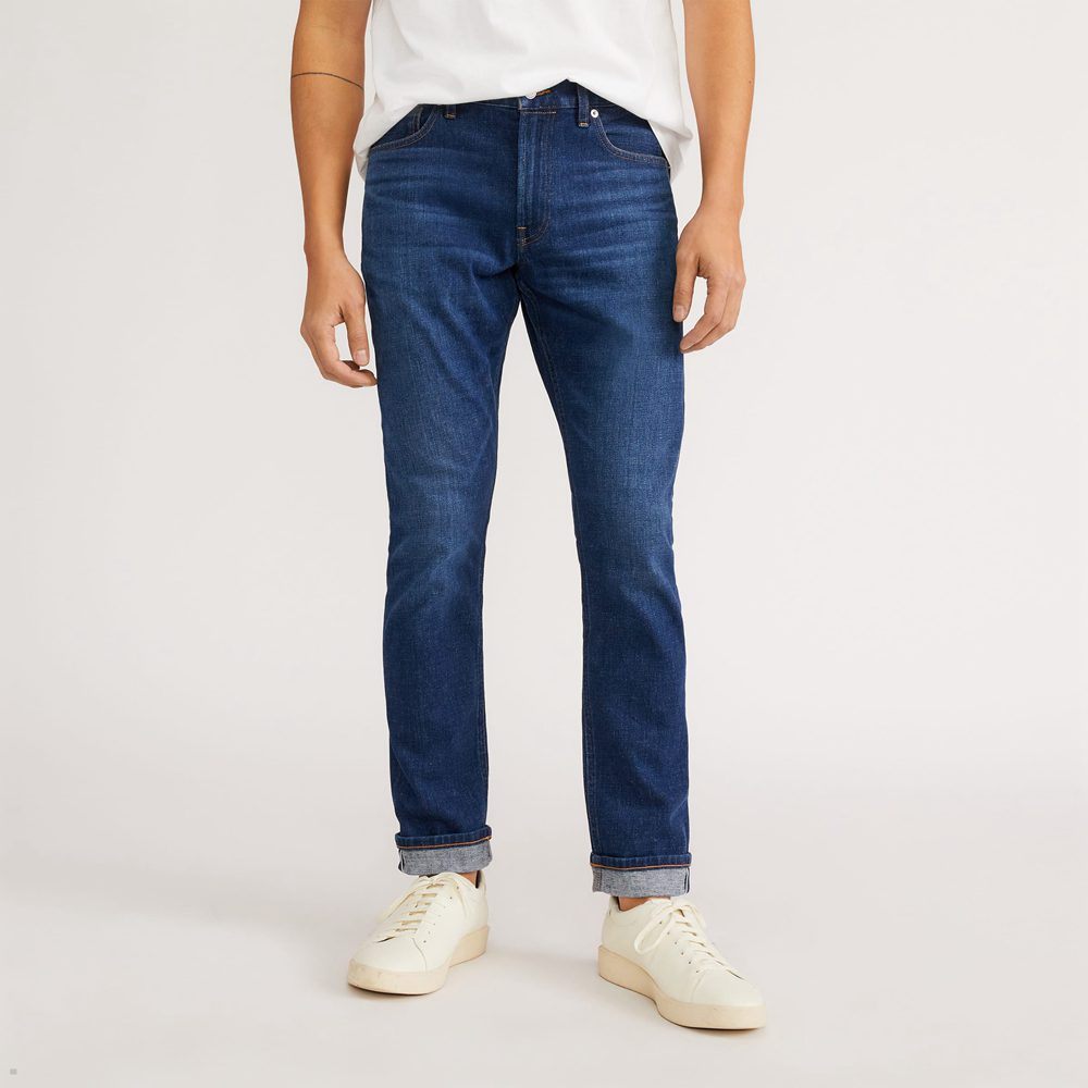 Jean Everlane The Selvedge Slim Fit Bleu Homme | HEV-21470077