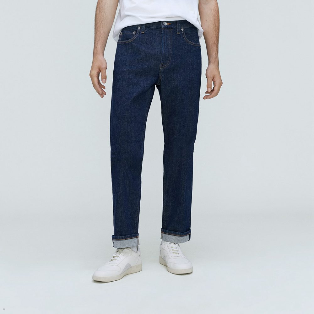 Jean Everlane The Selvedge Droit fit Indigo Homme | IEN-71795648