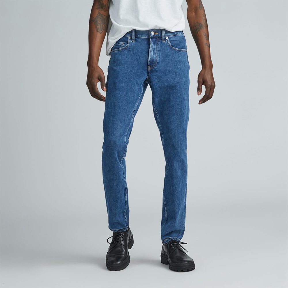 Jean Everlane The Slim 4-Way Stretch Organic Bleu Homme | TWZ-09064857